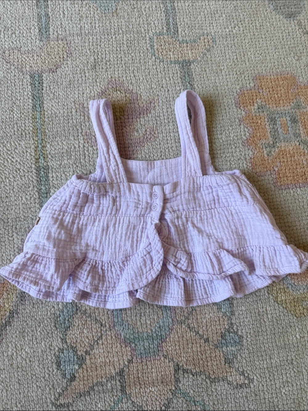 BearPaw Light Pink Gauze Ruffle Jumpsuit - Picture 3 of 4